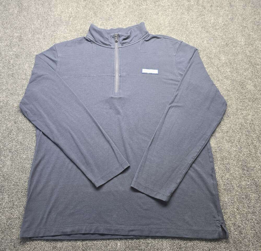 Vineyard Vines Pullover Mens Lightweight Blue 1/4 Zip Quarter Zip XL